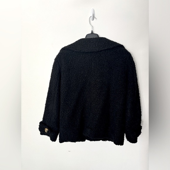 Free People So Soft Cozy Peacoat in Black - Picture 7 of 9